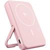 Fresh 'n Rebel Power Bank Magnetico Wireless 10000mAh - Compatibile con MagSafe - Qi2 - Ricarica Rapida 15W - Caricatore Portatile per iPhone 17/16/15/14/13/12 & Dispositivi Android Qi (Pastel Pink)