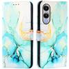 Generic Compatibile con Samsung Galaxy S25 Edge marmo antiurto in pelle flip Folio Book Wallet case con porta carte di credito chiusura magnetica paraurti in silicone copertura del telefono, verde