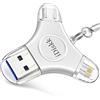 iDiskk MFI Certified 128GB Photo Stick per iPhone USB C iPad Pro Android Samsung Flash Drive per iPhone 13/12 pro/12/12 pro/12 mini/11/11/Pro/XR/X/XS MAX,iPad Pro Photo Storage Stick per PC, Mac, iMac