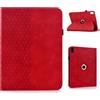 Bxithnr Custodia per iPad (A16) 11ª Generazione 11 (2025)/iPad 10ª Generazione 10.9 (2022), 360 Gradi di Rotante Cover Protettiva Case con Porta carte e Portapenne - Rosso