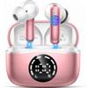 Nerunsa 2026 Cuffie Bluetooth 5.4, Auricolari Bluetooth Stereo HiFi Con 4 ENC Microfoni Anti-Rumore, Durata 50 Ore Cuffiette In Ear, Cuffiette Touch Control, LED-Display, Impermeabili IP7 Cuffie Senza Fili
