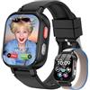 Ucani 4G GPS Smartwatch Bambini, Orologio Intelligente Bambini con Videochiamate | Chat Vocale, Sveglia, Contapassi, Calcolatrice, Camera, IP68 HD Smart Watch per Ragazzi e Ragazze Regalo 4-12 Anni,ebano