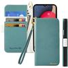 Butnyeoe Cover per Samsung Galaxy A25 5G Case,Custodia Samsung A25 5G Libro,Trama Litchi PU Pelle Protettiva Portafoglio Flip/Folio Wallet Case Con Slot per Schede e Magnetica Supporto,Verde