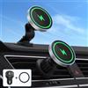 Vancle Porta Cellulare Auto, Caricabatterie Ricarica Wireless Magnetico Supporto per Smartphone, Air Vent/Dashboard Magnetic Caricatore Kit con Accendisigari Auto