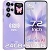 OUKITEL C68 Plus Smartphone 2026, 24GB+512GB/1TB Telefono Cellulare,Viola | 7.2 HD+ & 1.81 Rear Display Telefoni, 6000mAh Cellulare, 64MP Smartphone Android 15, NFC/Dual SIM/Face ID/Fingerprint/GPS