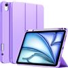 A-BEAUTY Custodia Compatibile con iPad Air 11 M3/M2 2025/2024, Cover iPad Air 6/5/4 Generazione (10,9 Pollici Modello 2022/2020) Cover con Portapenna Auto Sonno/Veglia, Lilla
