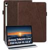 laddutoi Cover per Samsung Galaxy Tab S10 Lite/S10 FE/S9 FE, Marrone | Custodia per Tab S10 Lite 10.9" in PU Pelle, Supporto Stand, Slot per Schede, Protettiva Flip Folio Tablet Cover Case