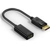 Vancle Adattatore da DisplayPort a HDMI, 4K Convertitore DP Maschio a Hdmi Femmina. Unidirezionale DisplayPort Computer a HDMI Monitor, Utilizzo PC to TV o Monitor Laptop, Desktop, PC, HDTV