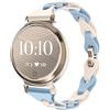 GIOPUEY Cinturini Compatibile con Garmin Lily 2, Morbido Silicone Cinturino [Resistente all'Usura] [Traspirante] - Beige+Blue