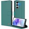 iLovecover Cover per Samsung Galaxy A55 5G,Libro Custodia Portafoglio Premium Pelle PU, [Slot Scheda], Pulsante Magnetico, Antiurto Case - Blu Verde