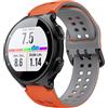 ANBEST Cinturino per Garmin Forerunner 735XT/235/220/230/620/630 Cinturino, Cinturino in Silicone Sportivo di Ricambio per Cinturino da Approach S20/S5/S6, Arancione/Grigio