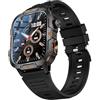 ZDAGELD Smartwatch con Torcia, Oltre 100 modalità Sportive, Monitoraggio della Salute, impermeabilità IP68, Touchscreen, Batteria a Lunga Durata, Monitoraggio 24 Ore su 24, (Cinturino in silicone)