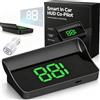 Generic 2027 Nuovo Smart in Car Hud Co-Pilot, Smart Hud Display Parabrezza Auto con Navigazione GPS+Bds, Display Mph, Display di velocità Plug & Play per auto, camion, verde
