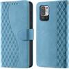 CaseGla Cover per Xiaomi Redmi Note 10 5G custodia portafoglio Blu | Blocco RFID, 3 scomparti carte, 1 tasca banconote, Chiusura magnetica, Supporto, Pelle PU flip cover per Xiaomi Poco M3 Pro