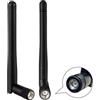 KHIYQILO Antenna WIFI Dualband 2.4GHz 5.8GHz MIMO 3dBi Connettore RP-SMA Set di 2 Antenne per WLAN Router Scheda di Rete Wireless Sicurezza IP Camera Video Sorveglianza Monitor Antenna Bluetooth