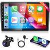 Rimoody 2G+64G Wireless Carplay Android 13 Autoradio 2 Din per Toyota AURIS 2006-2011 10 Pollici Autoradio con Android Auto GPS Navi WiFi Mirror Link Bluetooth FM/RDS/EQ/DAB/OBD/DVR/SWC Telecamera Posteriore