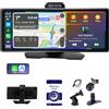 Haudio Car Audio portatile per Apple Carplay wireless e Android Auto, schermo touch portatile wireless con telecamera di backup con Bluetooth WiFi,Controllo vocale,FM,AUX,Mirror Link (10.26 pollici)