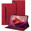 Auslbin Lenovo Tab P12 Cover (2023) 12.7, Tablet in Pelle PU Adatto per Lenovo Tab P12 Custodia, Stile Classico in Pelle, Rosso