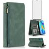 Asuwish Custodia per Huawei P30 Pro, con pellicola protettiva, scomparto per carte di credito, pieghevole, in pelle, con supporto per Huawei P30Pro Hawaii P 30 P30Pro VOG-L29, verde