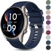 Vancle Cinturino per Amazfit GTR 4 3 2 3Pro/ Stratos 3 2, 22mm Cinturini in Silicone Sportivo per Amazfit GTR 47mm/Pace/Zepp Z