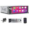 LSLYA Radio 1 DIN Android Auto e CarPlay, Bluetooth, 4-Channel RCA, retromarcia
