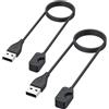 Wanme USB Caricatore per Samsung Galaxy Fit 3, 2Pezzi Caricabatterie Cavo di Ricarica Magnetico per Galaxy Fit 3, (Nero,100CM)