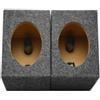 Dilwe Coppia di Box per Subwoofer da 5 Pollici, Cassa Bass Reflex Grigia | Costruzione in Legno MDF, Con Condotto per Bassi Profondi, Compatto per Sistema Audio per Auto