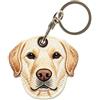 Dingfeiyu Pelle Cover Compreso Portachiavi per Apple Airtag, GPS Localizzatore Custodia per Bambini, Anziani, Animali Domestici, Zaino, Bicicletta, Valigia，labrador marrone