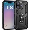 NALIA Custodia Antiurto per iPhone 16 Pro Max - Anello - Cover, Nero | La Tua Guardia Del Corpo, RINGDEFEND