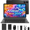 FLYCOAY Android 16 Tablet 11 Pollici 36GB+512GB, Octa-Core 2.0GHz Tablet, Widevine L1/4G LTE/5G/2.4G WiFi/13MP+8MP/9580mAh/GPS/BT 5.0/ Tablet con Tastiera e Mouse-Nero
