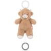 NOUKIE'S - Mini Musical Fluffy Beige - Peluche Musicale Baby con Melodia Brahms Lullaby - Giocattolo Nomade Compatto per Viaggi, Passeggino e Pannolino - Regalo Nascita
