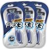 BIC Flex - Rasoio usa e getta da uomo, 3 pezzi (confezione da 3)