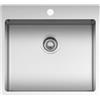 Barazza 1LBS61 ***PRONTA CONSEGNA*** Lavello B_Smart una vasca, 55x50,5cm. Installazione opratop e filotop. Inox satinato