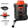 VEVOR Aspiracenere 15 L 800 W, Aspiratore per Camino con Corpo in Acciaio | Filtrazione a Doppio Stadio e Tubo da 0,8m, per Camino, Stufa a Pellet, Stufa a Legna, Braciere e Griglia, Nero e Arancione