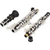 Danchet Oboe Beginner Student Level ABS Corpo Argento Semiautomatico C-Ton con foglia di tubo, panno per la pulizia, bastoncini, carta cipria, carta assorbente, supporto per pollice, cacciavite, guanti,