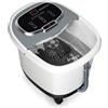 HOMASIS Massaggiatore per piedi con rulli, scaldapiedi elettrico massaggiatore per doccia, massaggiatore per bagno elettrico timer 10-60 minuti/35-48 ℃/500 W, 46 x 37,5 x 38,5 cm (grigio)