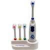 JYC CREATIVE R Madrid, spazzolino da denti automatico con 4 testine intercambiabili, regalo per fan R Madrid, regalo per bambini e ragazze, (R Madrid, standard)