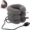 GNVOVIC Collare Cervicale Gonfiabile con Design a 3 Strati | Supporto Cervicale Ergonomico, Rivestimento Velluto Cristallo, PVC Alta Qualità, Dim. 27x25x21 cm, Ideale per Casa e Viaggi