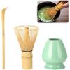 Wenrescry Set Cerimonia Matcha, Set Completo per Preparare Tè Verde Matcha Tradizionale Giapponese - Accessorio Perfetto con Cucchiaio e Porta Frusta per Autentica Esperienza di Tè (Mei Ziqing)