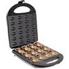 FLM SYSTEM Macchina per Noci Dolci Elettrica 1400W, Piastra per Noci Dolci Antiaderente per 24 Mezze Noci, Macchina per Biscotti Elettrica per Cialde da Farcire con Crema