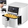 Berdsen Airfryer Friggitrice ad aria calda - 1700 W 6,5 L - Friggitrice - 8 programmi touch screen - Bianco