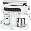 SEERFashion Macchina Caffè con Macinacaffe Incorporato, 20 Bar, 1500 W Macchinetta Caffe con Montalatte, Montalatte Manuale per Cappuccino, Funzione 2 Tazze, Pannello di Controllo con Pulsanti