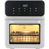 WDRENTOOL Friggitrice ad aria,air fryer 10L,senza olio con finestra,touchscreen LED | Tecnologia aria calda 5D, temperatura 80-200°C, timer 0-60 min, finestra in vetro temperato, design moderno.