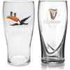MISSOLO Guinness - Confezione da 2 bicchieri da pinta Gravity e Toucan, prodotto ufficiale, 590 ml