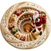 Generic Tappeto Natale effetto 3D, illusione ottica antiscivolo rotondo | Tappeto Vortex Santa con design antiscivolo, decorazioni festive per soggiorno, bagno
