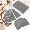 Generic Tappetini per Scale a Chiocciola 10 Pezzi Antiscivolo Autoadesivi | Per gradini curvi, tessuto effetto sisal, bordo rifinito, retro adesivo, posa senza attrezzi, facile pulizia