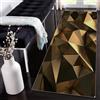Siunwdiy Tappeto Passatoia Corridoio Cucina Antiscivolo Lavabile 2 metri Nero Oro Tappeti Runner Lungo Tappeto da cucina Durevole Tappeto per Camera Cucina Soggiorno，60x200cm