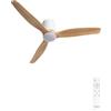 CREATE / WIND CALM SLIM LIGHT/Ventilatore da soffitto con luce bianco legno chiaro con telecomando / 40W, Ø132 cm, 6 velocità, plafoniera slim light, funzione estate-inverno, luce LED 3 temperature
