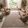 TAPISO Linea Tappeto Pelo Medio Archi Effetto Tortora 160 x 220 cm | 100% Polipropilene, altezza pelo 16 mm, tessuto