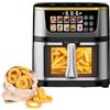 KAIKAFEI Friggitrice Ad Aria FamiLiare 10 Litri,Friggitrice 1400 W DigitaL Airfryer Forno Con Design Trasparente, Airfryer per Snack, ALimenti SurgeLati E Cottura Senza OLio
